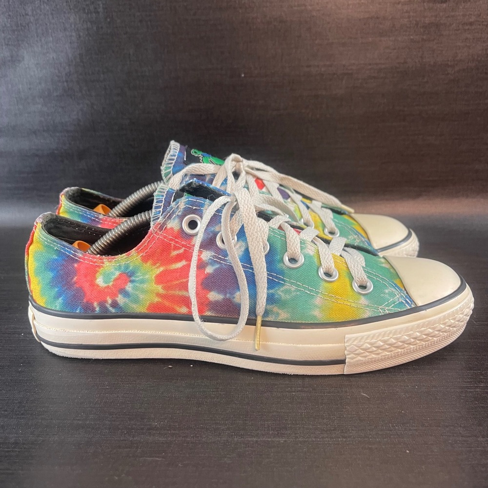 Converse Chuck Taylor Grateful Dead Dancing Bears Womens 7 Tie Dye Low Top Shoes - Picture 4 of 9